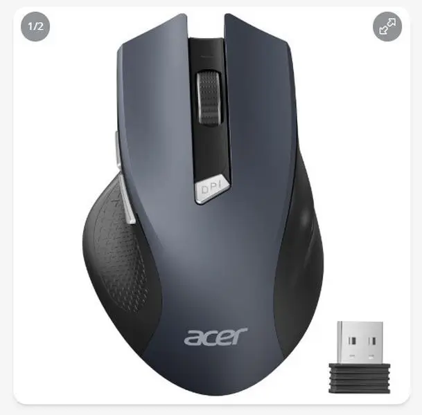 NEW Acer Wireless Mouse, 2.4GHz, Ergonomic, with stickers, OMR266
