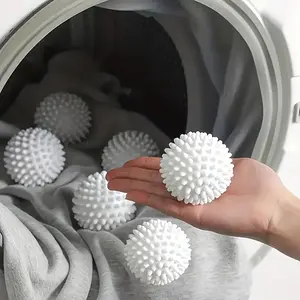 4pcs Reusable Laundry Balls, Reusable Washing Machine Balls, Non-Toxic Dryer Balls,Reduces Drying Time & Static Washing Balls,Fabric Softening Balls, Anti-Rolling Laundry Balls, Remove Hair, Soften Clothes