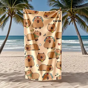 Waterproof Beach Towel Reusable Absorbent Quick-Dry Bath Sheet Ideal for Poolside Relaxing & Gift for Kids & Lovers