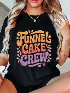 100% Cotton Carnival County Fair Festival Funnel Cake Funnel Cake Crew T-Shirt