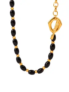 Elegant Agate Chain Sweater Necklace for Women, Long Pendant Design Fashion Jewelry Gift Idea, Perfect Present for Family & Friends