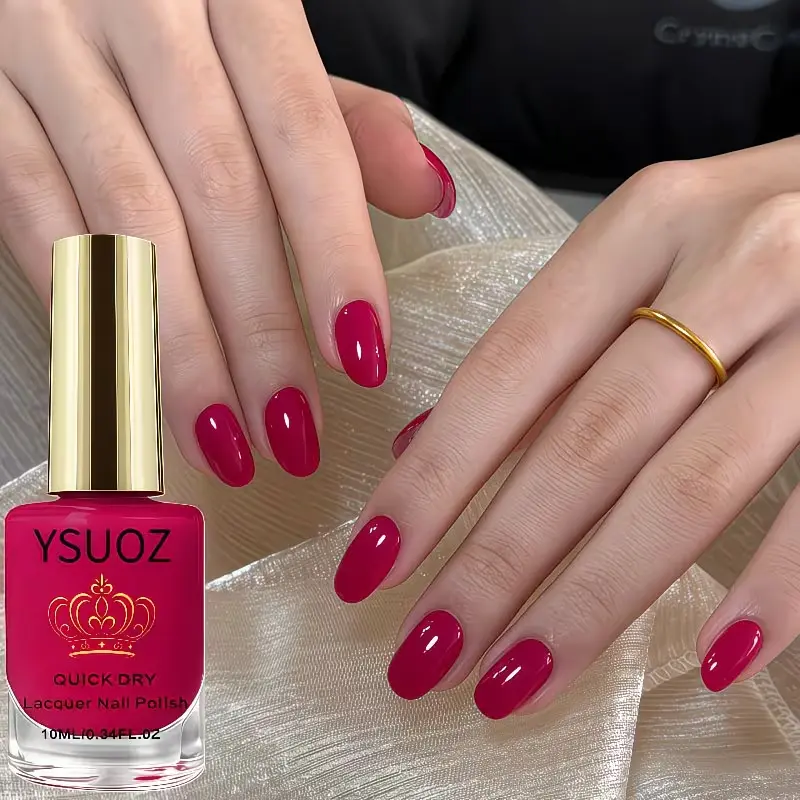 Red Nail Polish - Natural, Quick-Drying Professional-Grade Formula, Versatile Everyday Shade for Hands & Ft, Complements Any Style