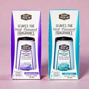 PRIVENTI BUNDLE – Two for Everyone: Dolce Bliss + Lavender Parfum, 2.4 Oz (70 Ml). Pack of 2. Toilet Spray + Air Fragrance, Freshener and Odor Eliminator Bottle