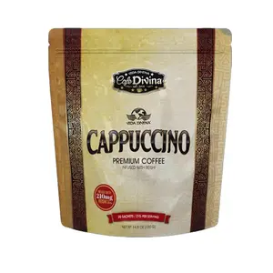 Cafe Divina Cappuccino Cafe Herbal Natural - Premium Coffee Infused with Fresh Herbal Ingredients for a Soothing Flavor & Unique Cappuccino Taste
