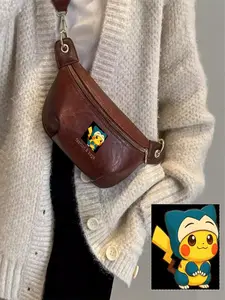 Cute Pikachu plush toy small crossbody bag, unisex, suitable for travel and everyday outings, a perfect Valentine's Day gift.
