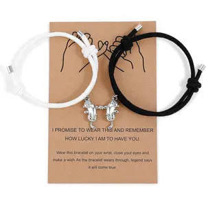 2 count Couple Bracelets & Necklaces Otter Bracelet & Necklace Set - Cute Sea Otters Gifts for Mom, Sister, Girlfriend, Boyfriend,  Friend Forever