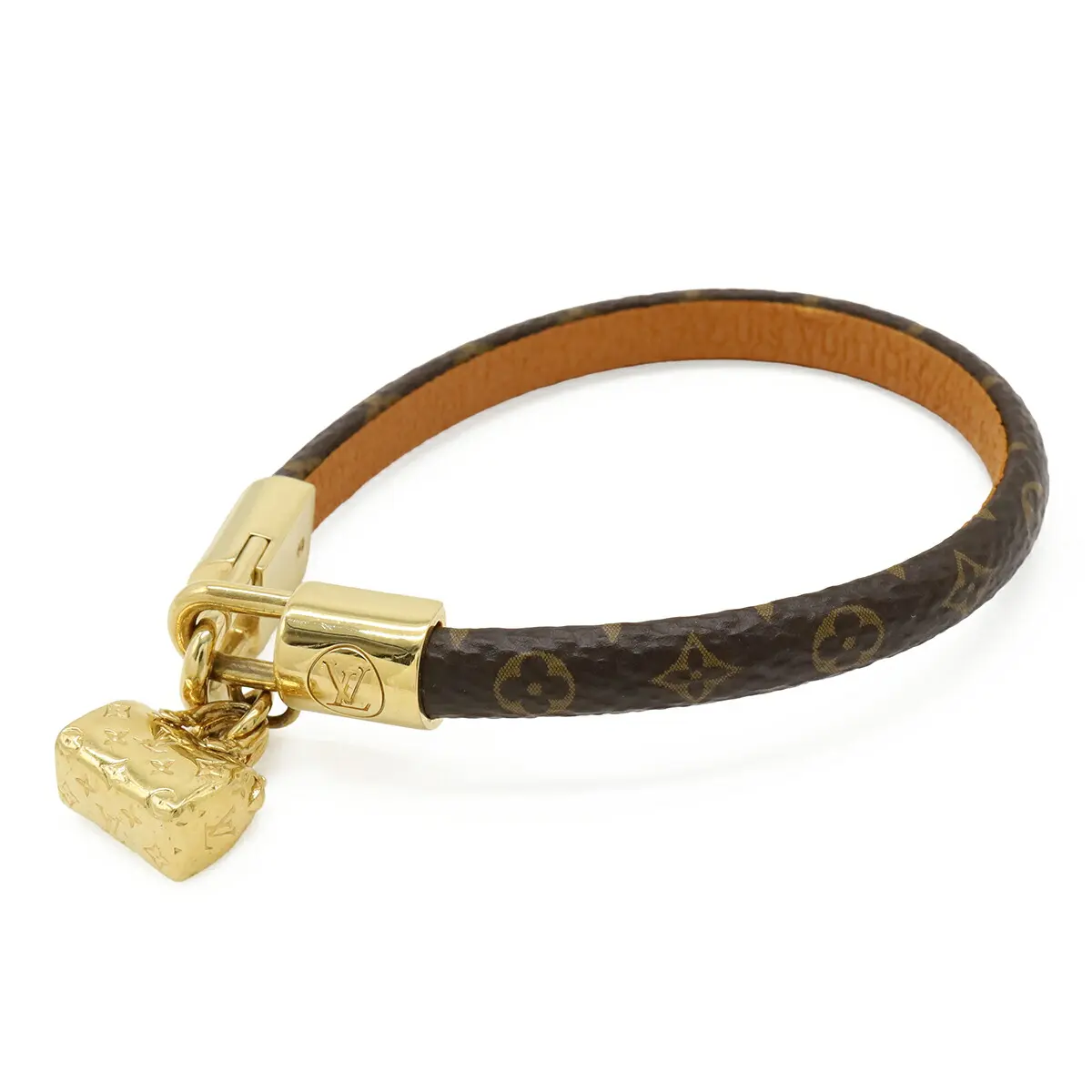 Pre-owned Louis Vuitton Canvas Small Leather Goods Bracelet Speedy Monogram Bracelet