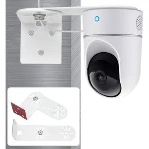 Corner Wall Mount Bracket for Eufy Security Indoor Cam E220 / C210 / C220 and Eufy P24, Swivelling Adjustable, Adhesive No Drill Installation, Gain Both Sides of View (2 Pack White)