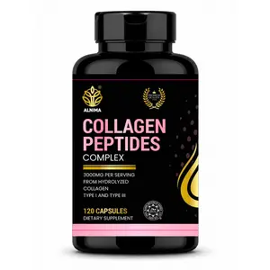 ALNIMA Collagen Peptides Complex – Hair, Skin & Nails Support with Type I & III Hydrolyzed Collagen, Halal Supplement, Made in USA Collagen