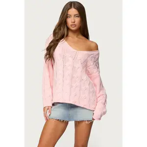 Inga Oversized Cable Knit Sweater