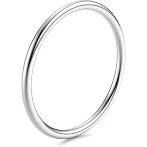Thin ring filling, stackable finger joint, thin thumb ring, polished plain color, simple pointed finger band ring, suitable for women to wear comfortably, size 4-13 ring