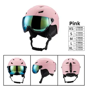 New Ski Helmet with Integrated Goggles | Unisex Breathable Warm Anti-Impact Ski Helmet, Outdoor Snow Sports Safety Gear