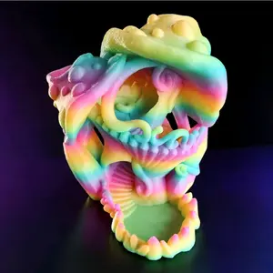 Crystal Mushroom Dice Tower, Roleplaying, Dungeons and dragons glow in the dark rainbow