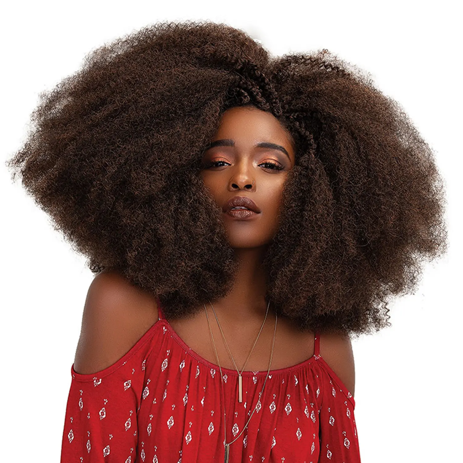 Janet Collection Nala Tress 2X Afro Kinky Bulk Synthetic Hair Extensions, 48-Inch Kinky Curly Braiding Hair for Unisex Twists, Synthetic Curly Hair, Hair Braids