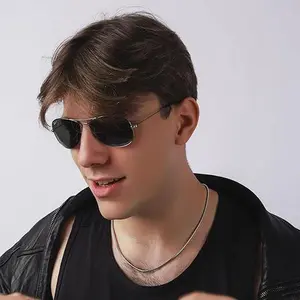 Minimalist 2mm Titanium Steel Silver Thin Chain Necklace for Men & Women, Wear Alone or with Pendants, 20-24 Inches