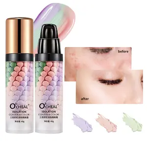 Three-color makeup base is light, moisturizing, Hydrating, easy to apply, and provides long-lasting makeup