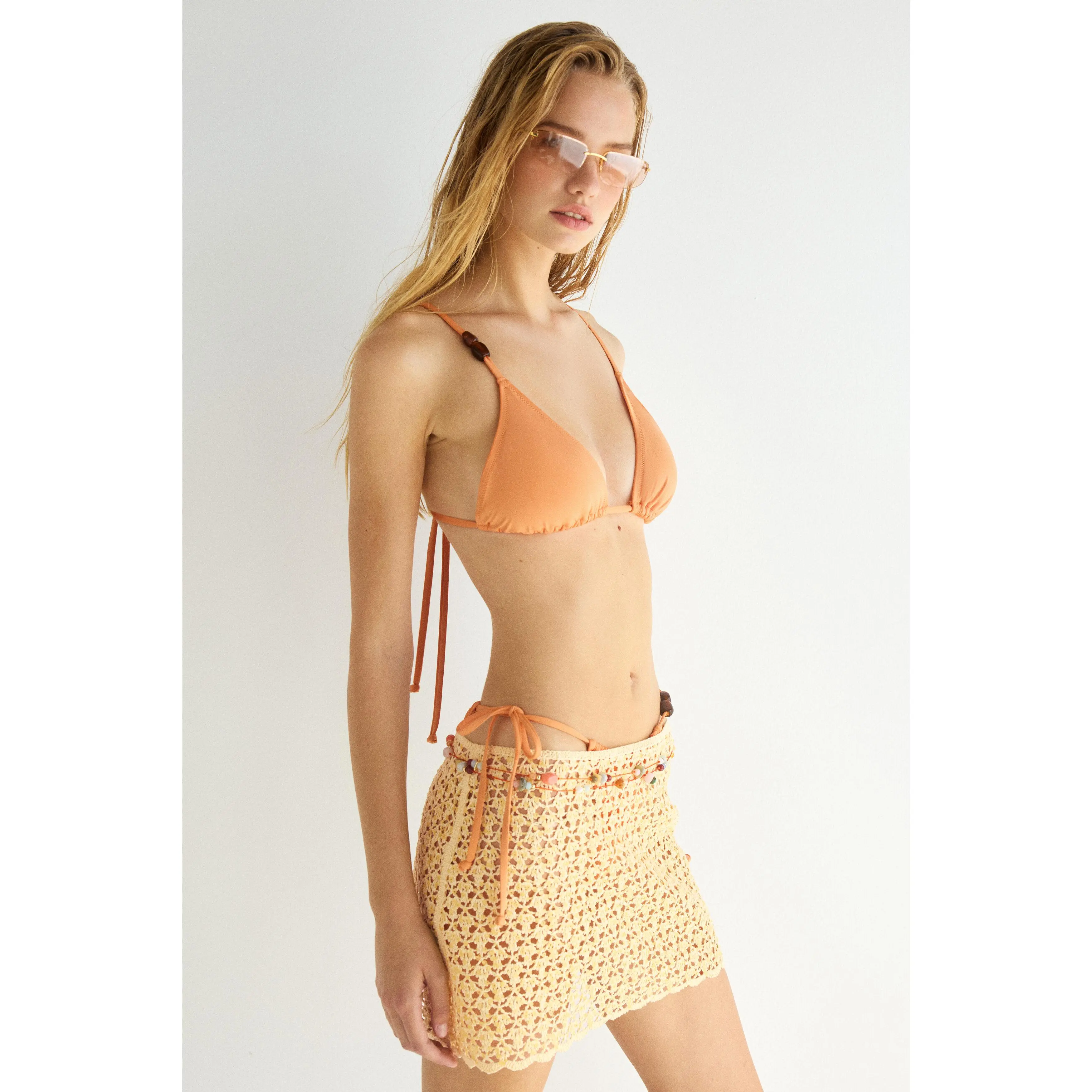 H&M Sequined crochet-look beach skirt