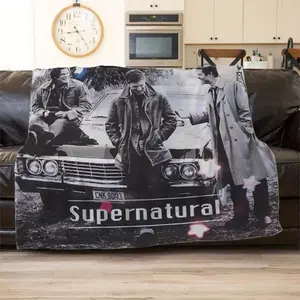 Supernatural TV Show Theme Plush Blanket - Soft,Suitable for beds and sofas can also be given as a gift- Ideal Gift for Fans, Christmas, Valentine's Day, Wedding, Birthday