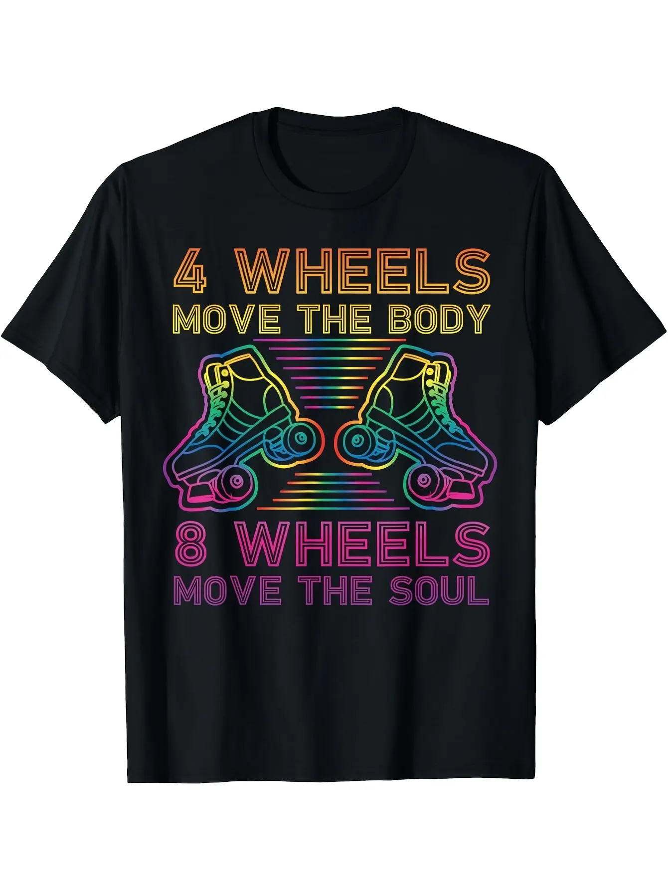 Cool Roller Skating Skate 1970S Retro T Shirt 180G unisex soft cotton short sleeve t shirt, vintage graphic casual tee for men women teens, perfect birthday holiday gift for camping travel gym daily street  wear