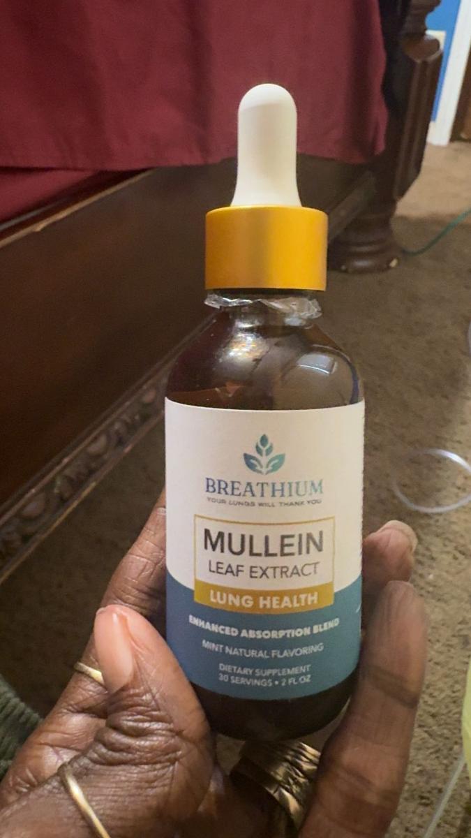 Item: 1 Pack - BREATHIUM Organic Liposomal Mullein Leaf