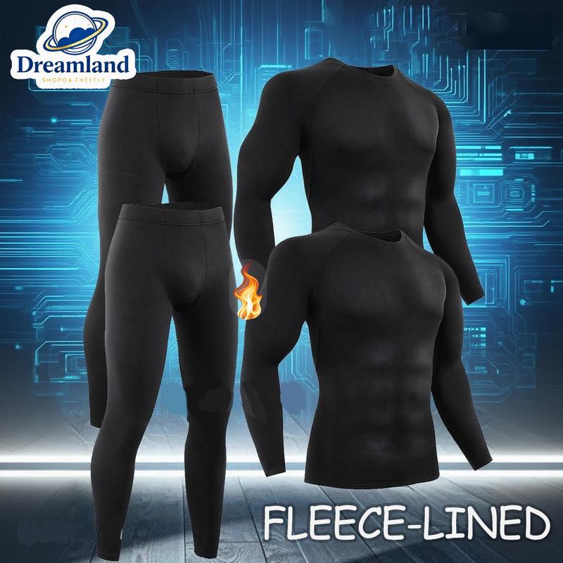 Dreamland 2pcs/4pcs Men's Winter Compression High Stretch Thermal Underwear Fall Clothes Long Pants,Breathable Quick Dry Warm Long Sleeve Tops And Pants, Outdoor Recreation, Fitness & Running, Inner Thermal Shirt Dreamland 2pcs/4pcs Men's Winter Compression High Stretch Thermal Underwear Fall Clothes Long Pants,Breathable Quick Dry Warm Long Sleeve Tops And Pants, Outdoor Recreation, Fitness & Running, Inner Thermal Shirt
