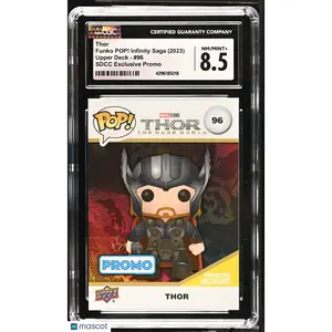 2023 UD Funko Pop! Infinity Saga Marvel—Thor #96 SDCC Exclusive Promo— CGC 8.5