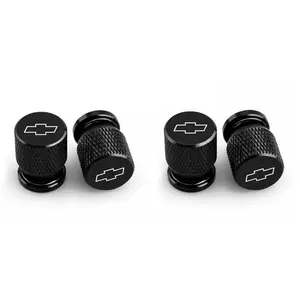 4pcs Car Badge Wheel Tire Valve Air Stem Cap Covers, Aluminum Material, Compatible with Chevrolet Models, Durable Design