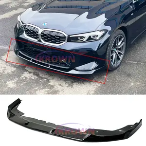 FITS 2023-2026 BMW G20 LCI 330i M340i MP STYLE GLOSS BLACK 2PCS FRONT BUMPER LIP SPLITTER