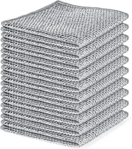 10PCS Set Non-Scratch Steel Wool Dishcloth - Multi Purpose Wire Dishwashing Rags Kitchen Towels and Dishcloths Sets Durable Cleaning Pads Bathroom Home Essentials Cleaning Supplies Tools