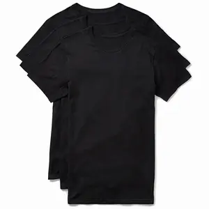 Slim Fit White and Black Tees Crewneck