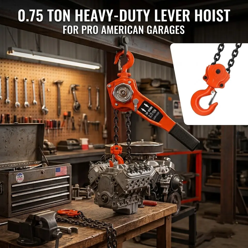 Lever Hoist with Hand Wheel, 1650 LB Alloy Heavy Duty for Heavy Lifts, 10FT G80 Galvanized Steel Durable Lifting Chain, Double-Pawl Brake, 360° Swivel Safety Hooks, Narrow Spaces Fit for Workshop Users