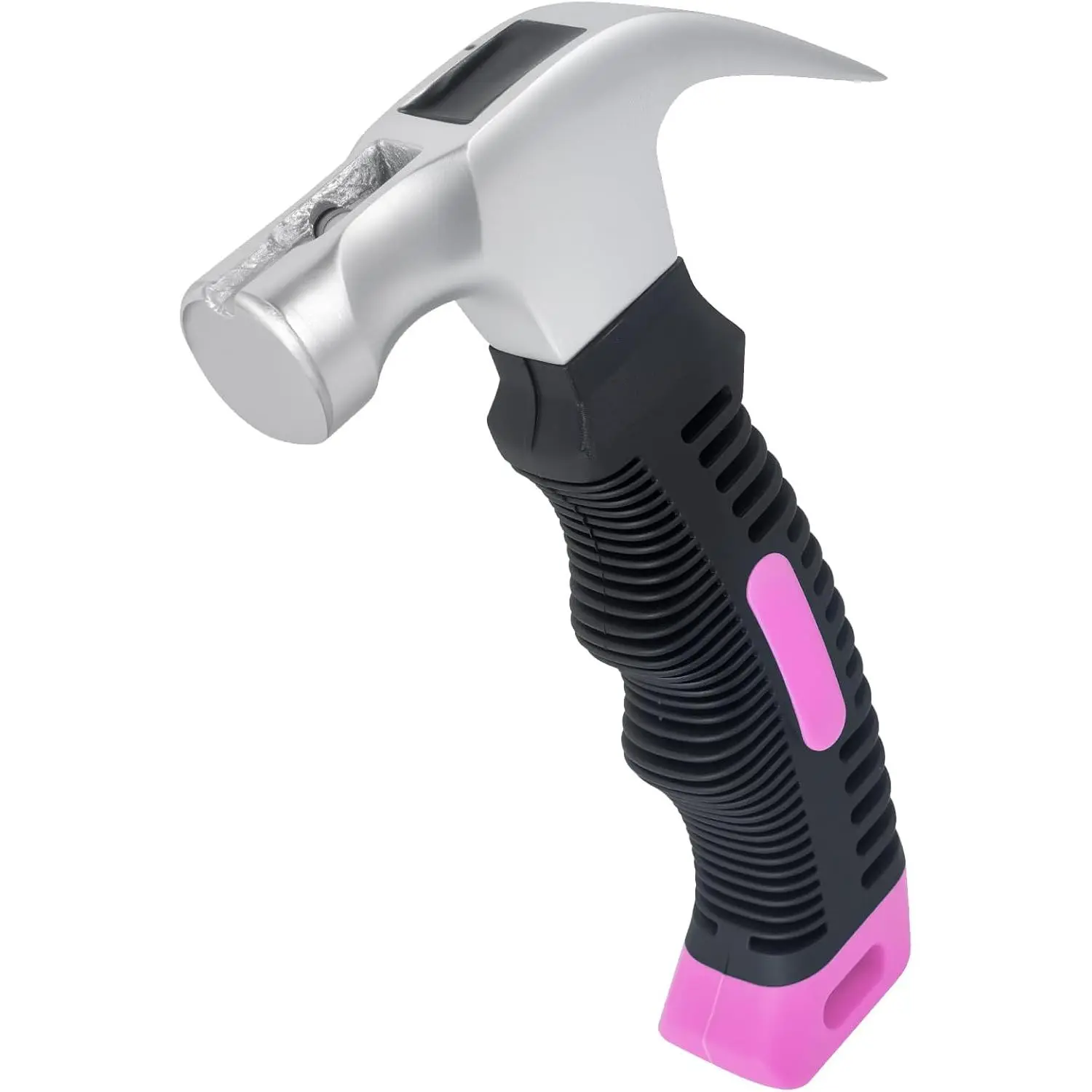 Small Claw Hammer - Mini Hammer for Women&Kids, Camping Hammer, Stubby Tack Hammer, Nail Hammer with Magnetic (Pink)