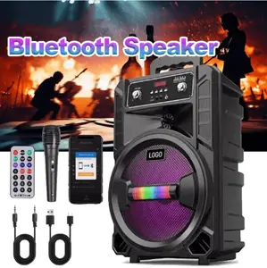 Bluetooth stereo speaker system  portable Bluetooth speaker with powerful bass effect, microphone compatibility and Bluetooth connection function - a must-have item for outdoor parties and music festivals