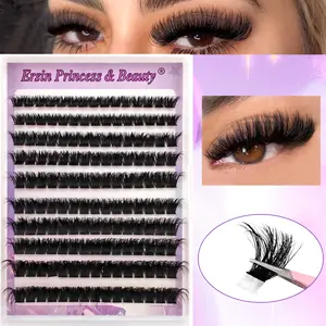 Self-Adhesive False Eyelashes, 150 Pcs, No Glue Needed, D Curl, Mixed Lengths (8-16mm), Dense and Curly, Fluffy, DIY Travel Pack