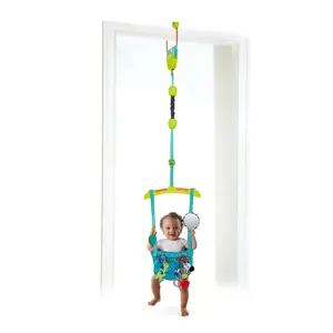 Deluxe Infant Door Jumper - Bounce 'n Spring Design, Adjustable Strap, Unisex Animal Theme Swing Seat with Soft Padding, Zebra/Giraffe Plush Toys, 6+ Months, Max Weight 26 lbs