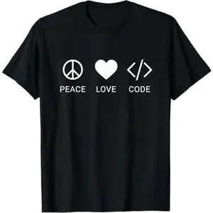 Peace Love Code Programmer Coding T-Shirt