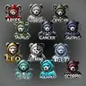 Horoscope Bear DTF Transfer Stickers - 12 Zodiac Designs (Incl. Sagittarius) - 1 Design Per SKU, Mix & Match - Washable Iron-On DIY Crafts Supplies for T-Shirts, Tote Bags - Colors Stay Bright Through Washes, Birthday Gifts