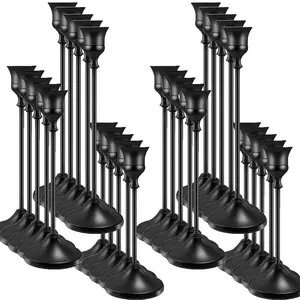 Black/Silver Taper Candle Holders 30-Pack Elegant Candelabra Candle Stands for Fireplace Dining Table Party Home Décor Ornamental Taper Lanterns - Decor
