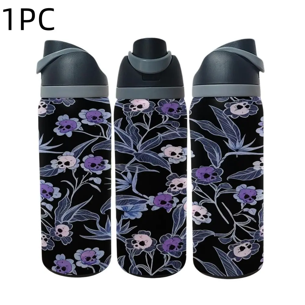 1pc 17oz/17.5oz/20oz/22oz/26oz Gothic Tumbler, Tumbler Drinkware, Vacuum Insulated Tumbler, Goth Skull Stainless Steel Insulated Cup Water Bottle, gift for camping, birthdays, holidays, and outdoor activities, reusable water bottle, portable cup