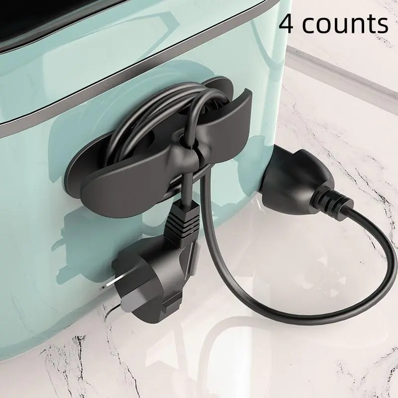 Wire Organizer, 4 Counts Household Wire Organizer, Home Kitchen Appliance Power Cord Storage Rack, Cable Management Clip for Air Fryer Coffee Maker, Air Fryer Accessory Set
