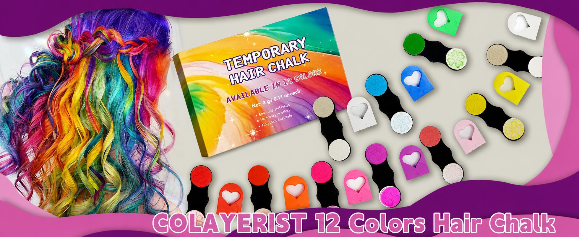 Washable Temporary Hair Chalk Set - Portable, Non-toxic Hair Color Powder for Sports Events, Festivals, Cosplay campingessentials Washable Temporary Hair Chalk Set - Portable, Non-toxic Hair Color Powder for Sports Events, Festivals, Cosplay campingessentials