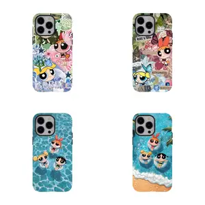 Powerpuff Girls Phone Cases – Floral Collage & Summer Pool Styles for iPhone 17/16/15/14/13/12/11 ProMax Plus and for Samsung Galaxy S21–S25 Ideal Gift for Fans