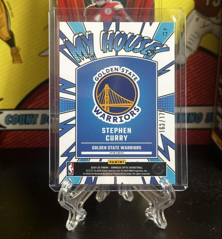 2024-25 Donruss Optic #17 Stephen Curry MY HOUSE! Hyper Blue Prizm #’d /175