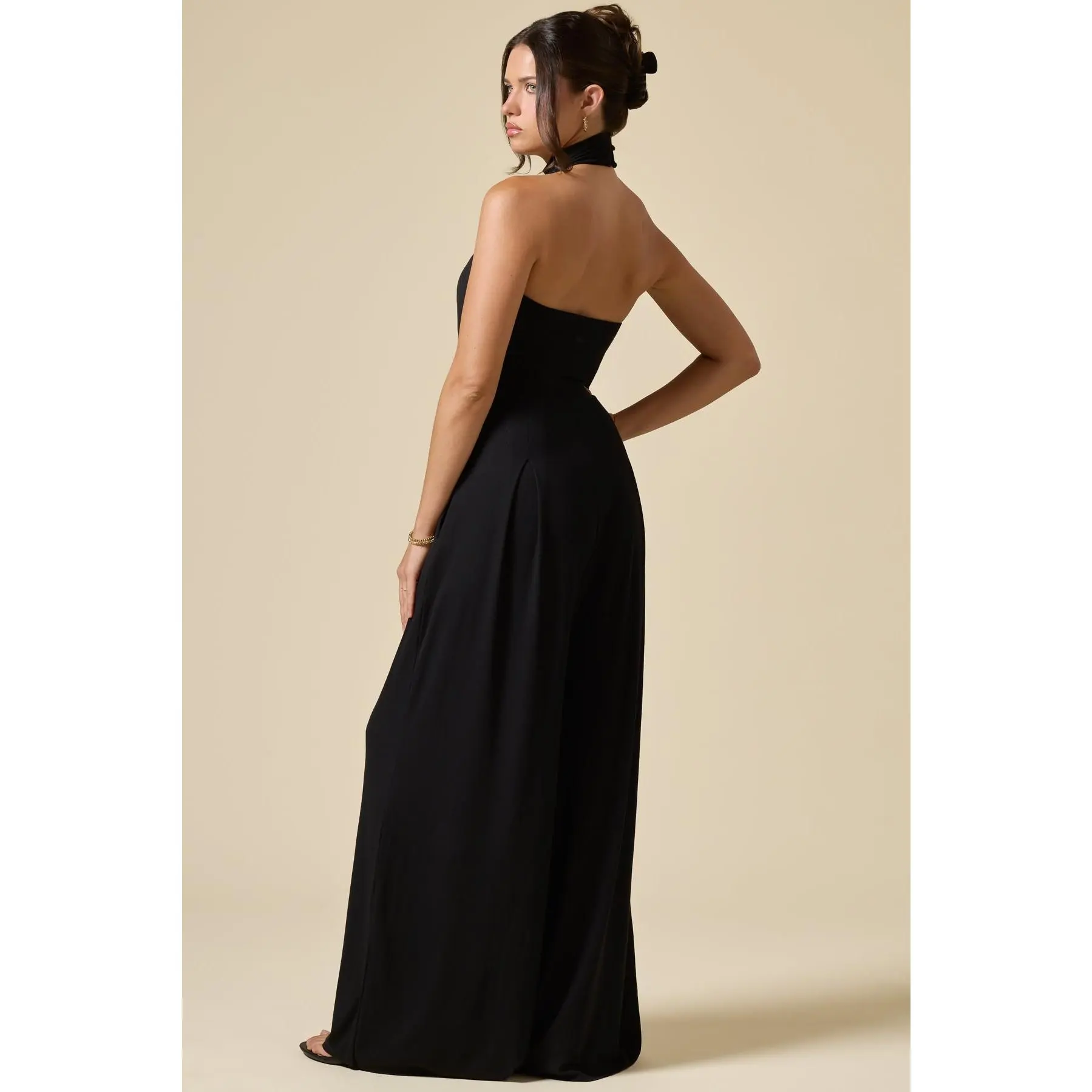 Mockneck Go With The Flow Jumpsuit - Black