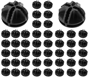 Wire Cube Plastic Connector 50Pcs Wire Grid Cube Organizer Connector for Modular Closet Storage Organizer and Wire Shelving (Black) Dailydanny