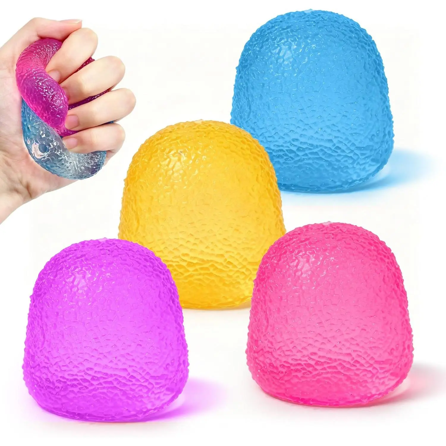 Mini Quick-Rebounding Gumdrop Squishy Toy Squishies, Sweet Gel Candy Stress Ball, Sensory Squeeze Fidget for Anxiety Relief, 1PC Random Color Party Bag Filler for Teens (Home & Festive Party Supplies)