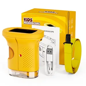 Laboratory Stereo Microscope, Teenagers Kids Microscope, HD Portable Mini USB Camera, 2.4 Inch IPS Screen, 1000x Handheld Digital Microscope