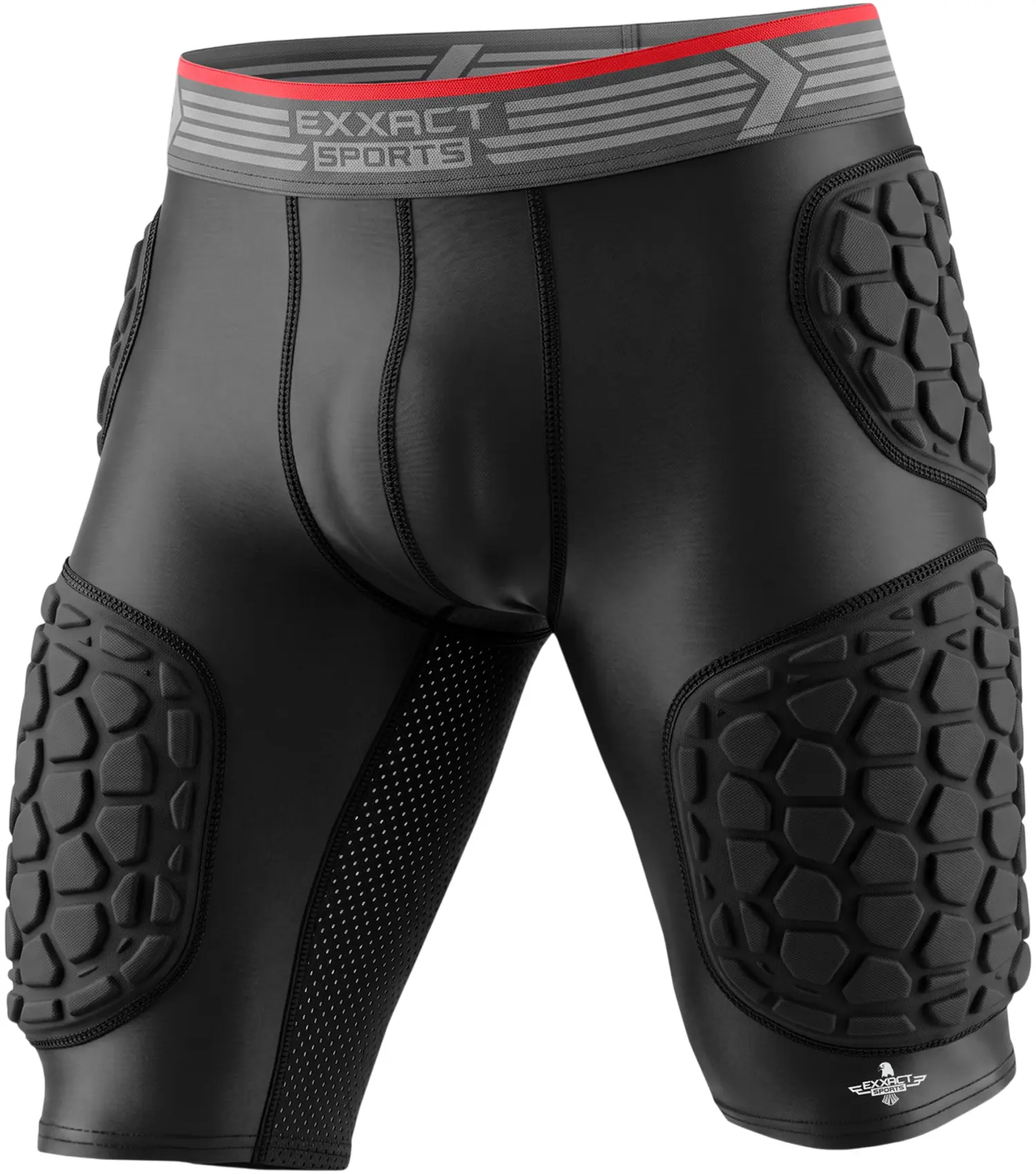Elite 5-Pad Adult Football Girdle for Men with Cup Pocket, Padded Compression Shorts with Integrated Hip, Thigh, Tailbone Pads, Men's Girdle Football