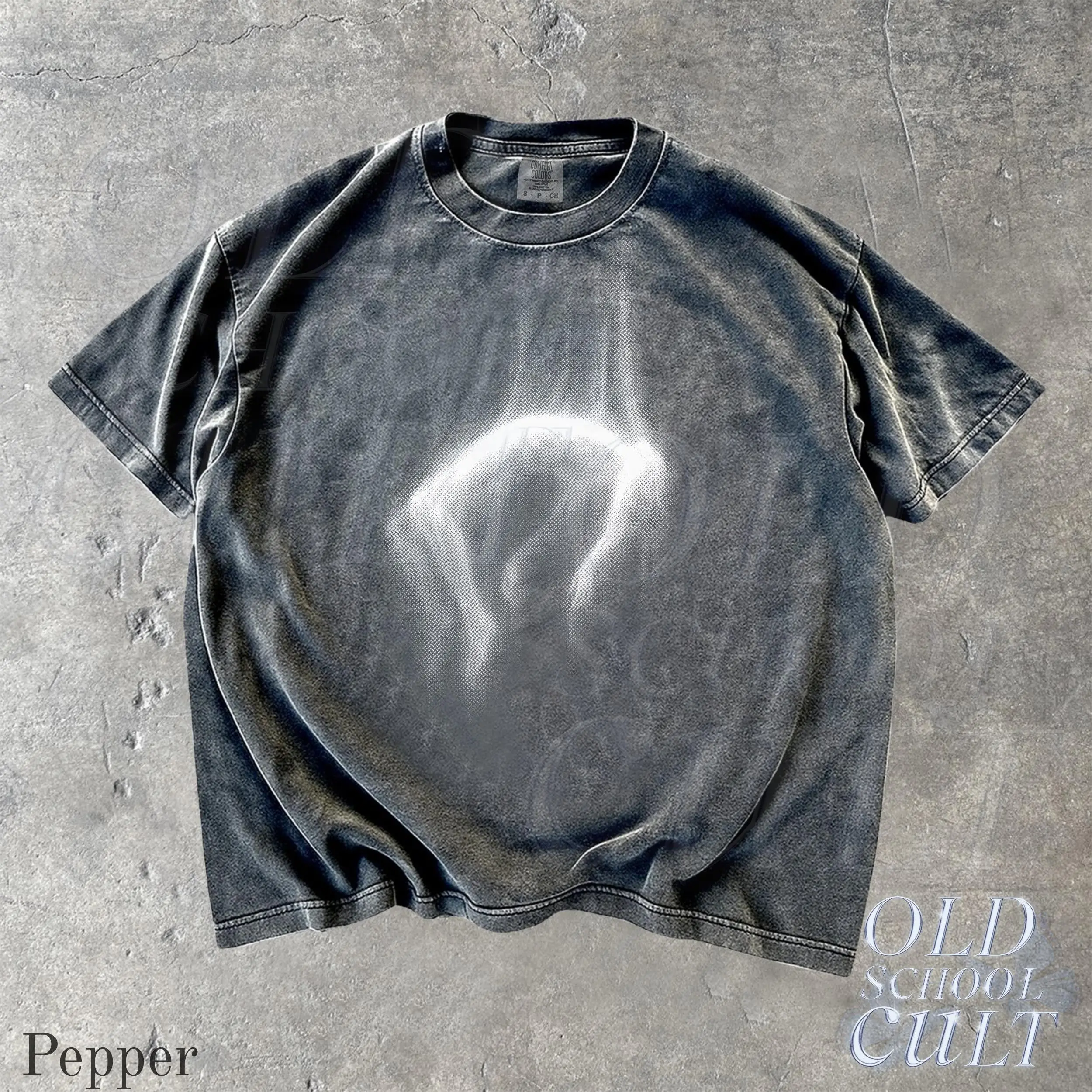 Comfort Colors Pepper Glowing X-Ray Hand Graphic T-Shirt, Vintage Washed Black Tee, Minimal Gothic Y2K Unisex Oversized Casual Top