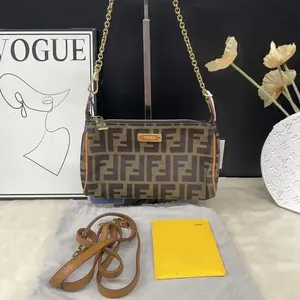 Pre-owned FENDI Canvas Shoulder Bags 7.8'' R17719 Shoulder Bag C10141553750 0325 T1 Chloe